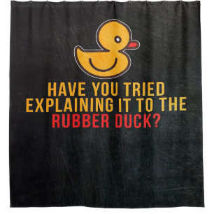 Rideaux De Douche Expliquez-le au canard en caoutchouc - Couverture 