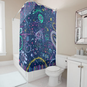 Rideaux De Douche Explorateur audacieux : maximalisme abstrait