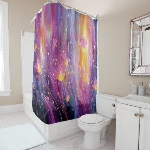 Rideaux De Douche Explosion florale lumineuse abstraite