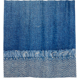 Rideaux De Douche Fabric Blue Jeans Arrière - plan, texture Denim