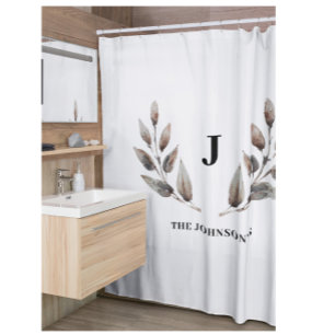 Rideaux De Douche Famille Monogramme moderne