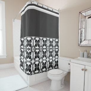 Rideaux De Douche Farmhouse moderne Noir et Blanc Classement