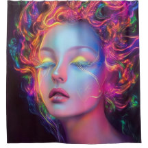 Femme Alien aux cheveux cosmiques