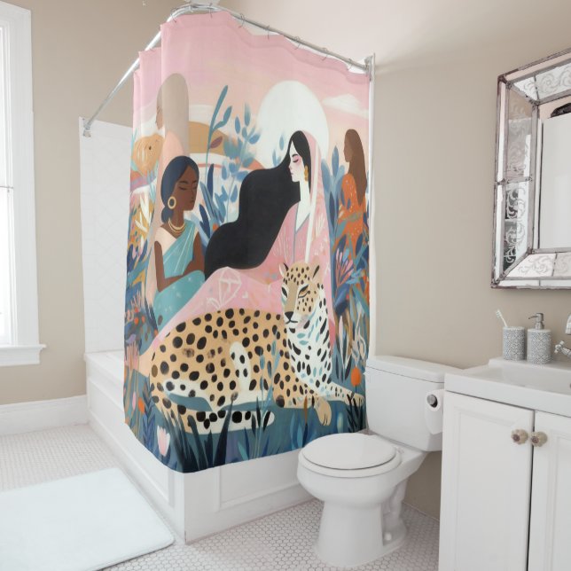 Rideaux De Douche Femmes fortes (En situation)