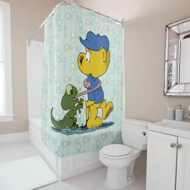 Rideaux De Douche Ferald et Baby Lizard (En situation)