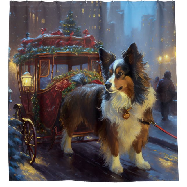 Rideaux De Douche Festin de Noël de Papillon (Devant)