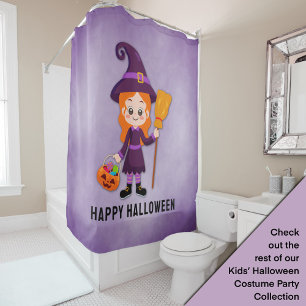 Rideaux De Douche Fête d'Halloween pour sorcière pour enfants