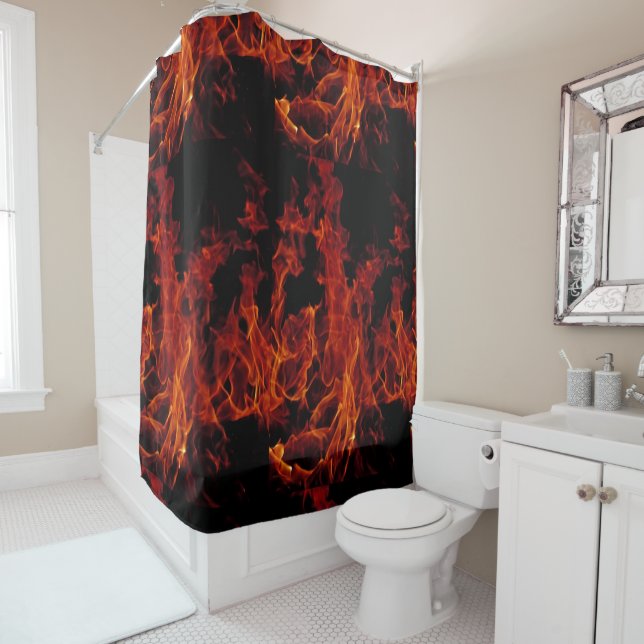 Rideaux De Douche Feu (En situation)