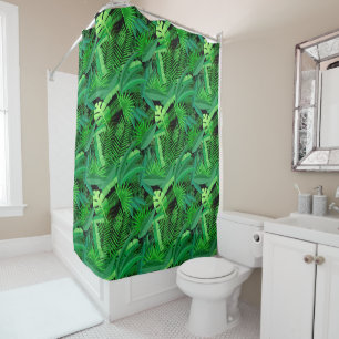 Rideaux De Douche Feuille de palmiers tropicaux