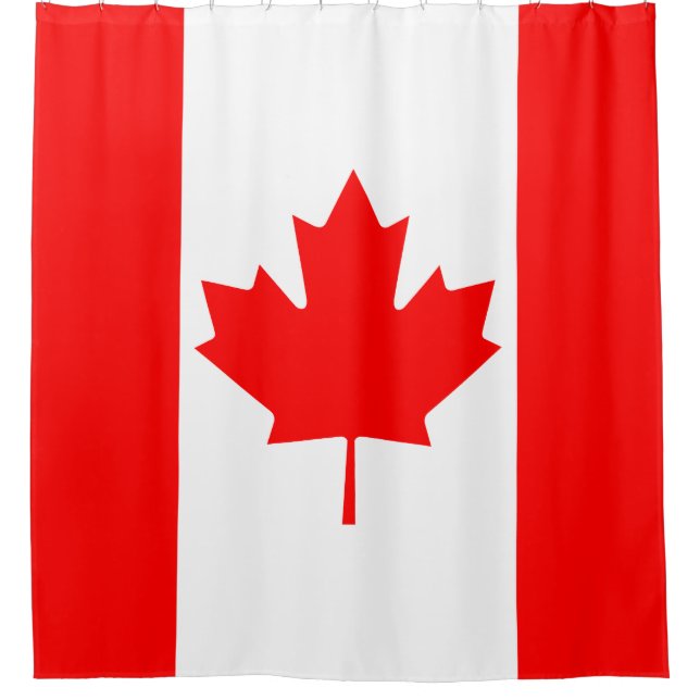 Rideaux De Douche Feuille d'érable classique de drapeau du Canada (Devant)