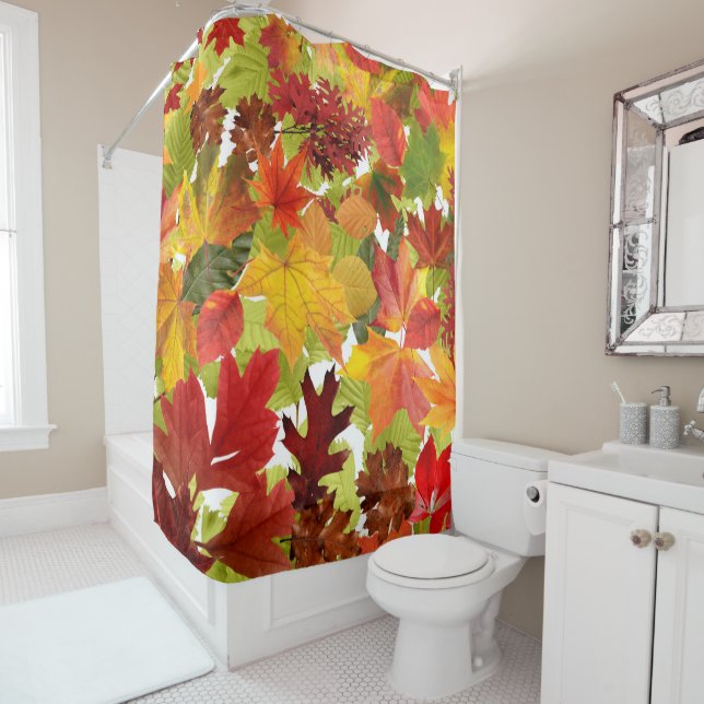 Rideaux De Douche Feuilles automnales d'automne (En situation)