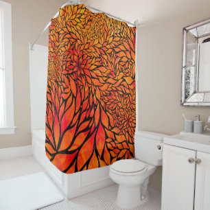 Rideaux De Douche Feuilles d'automne Abstraites