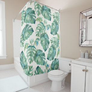 Rideaux De Douche Feuilles de Monstère Tropicales