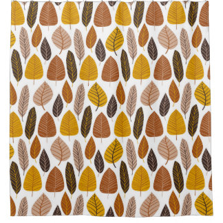Rideaux De Douche Feuilles naturels : Motif neutre sans joint.