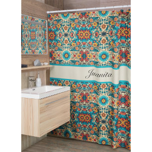 Rideaux De Douche Fiesta Blooms personnalisable