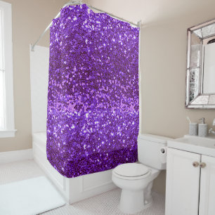 Rideaux De Douche Fille Violet Parties scintillant Bling Glam modern
