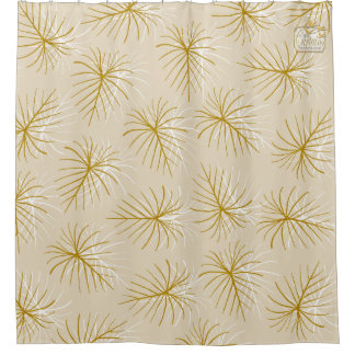 Rideaux De Douche Fireworks Gold Cream Moderne Douche ensemble ridea