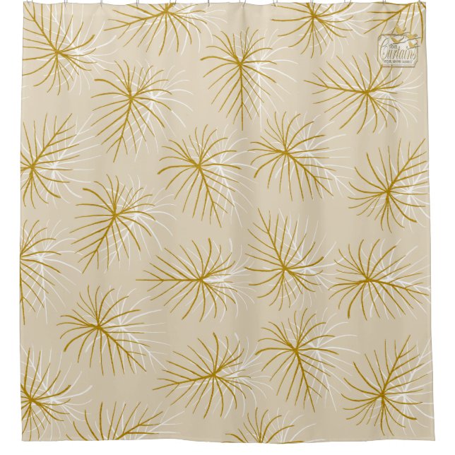 Rideaux De Douche Fireworks Gold Cream Moderne Douche ensemble ridea (Devant)