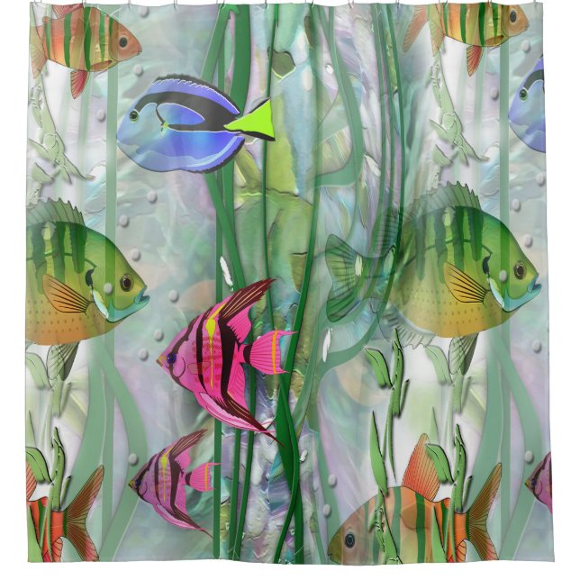 Rideaux De Douche Fishies tropical (Devant)
