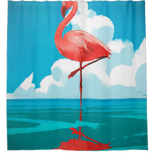 Rideaux De Douche Flamant rose