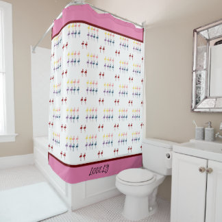 Rideaux De Douche Flamingo motif coloré