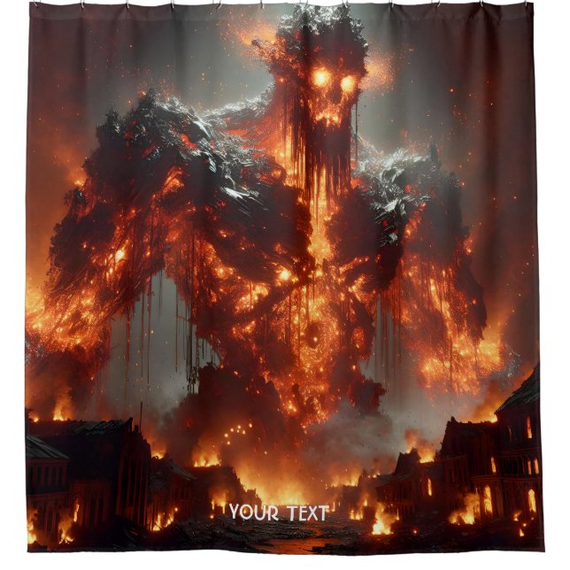 Rideaux De Douche Flammes élémentaires d'Imaginaire (Devant)