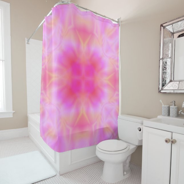 Rideaux De Douche Flèche rose (En situation)