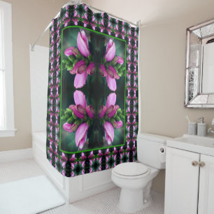 Rideaux De Douche Fleur à tête de torchon rose - Gros plan Abstrait