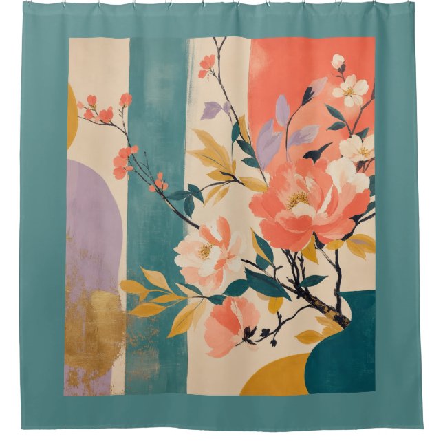 Rideaux De Douche "Fleur abstraite" (Devant)