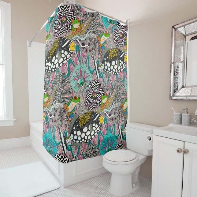 Rideaux De Douche Fleur ASHA (En situation)