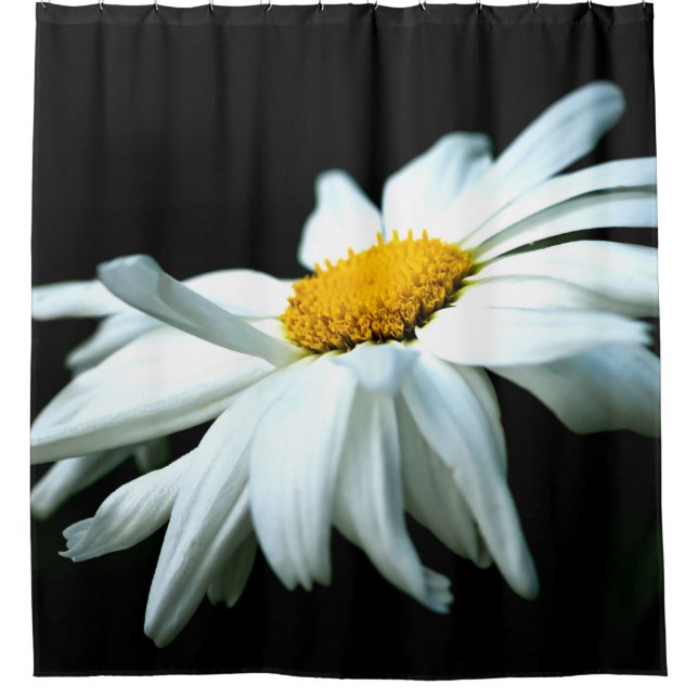 Rideaux De Douche Fleur Baisée Blanche Dans Le Vent (Devant)