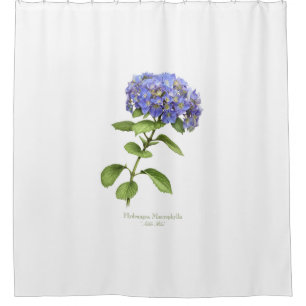 Rideaux De Douche Fleur bleue d'hortensia