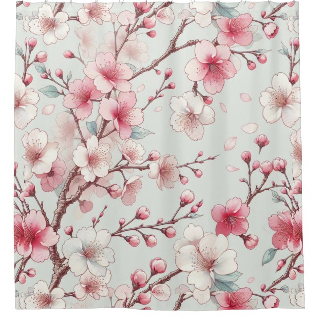 Rideaux De Douche Fleur de cerise (Devant)