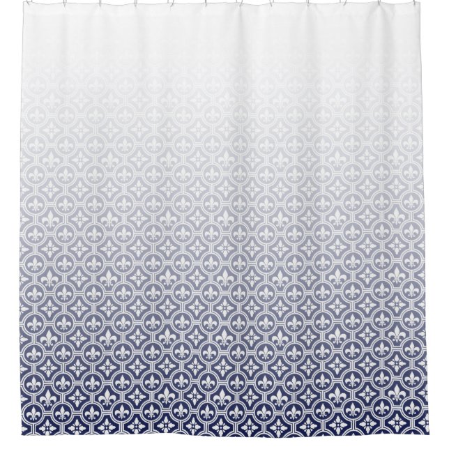 Rideaux De Douche Fleur de lis motif (Devant)