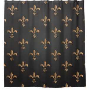 Rideaux De Douche Fleur de lis, vintage, élégant, chic.classy, motif