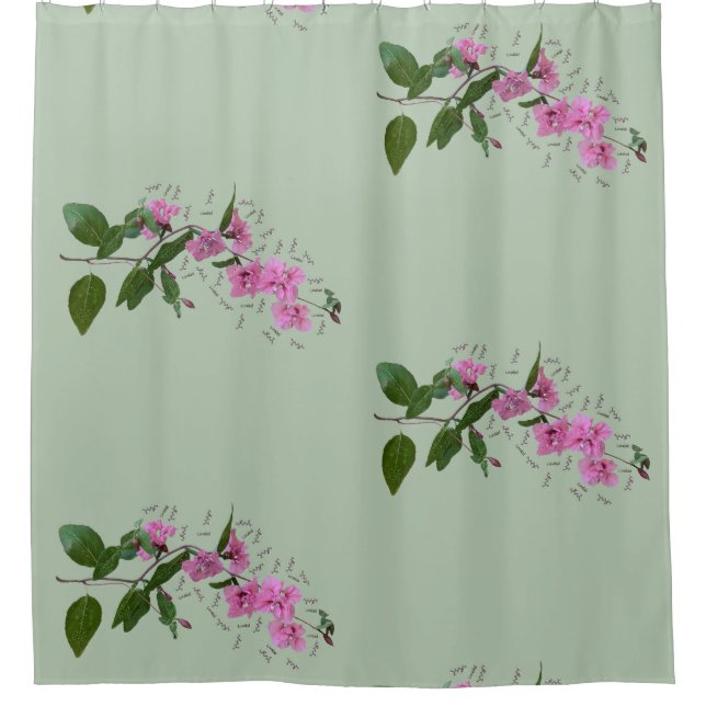 Rideaux De Douche Fleur de science de chimie rose Clarkia (Devant)