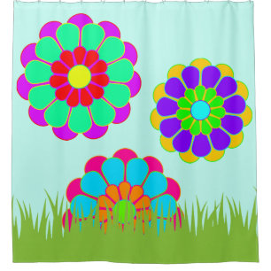 Rideaux De Douche Fleur Funky Power Bloom I II III + votre idée