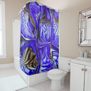 Rideaux De Douche Fleur Iris Violet