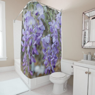 Rideaux De Douche Fleur pourpre de glycines au printemps avec la