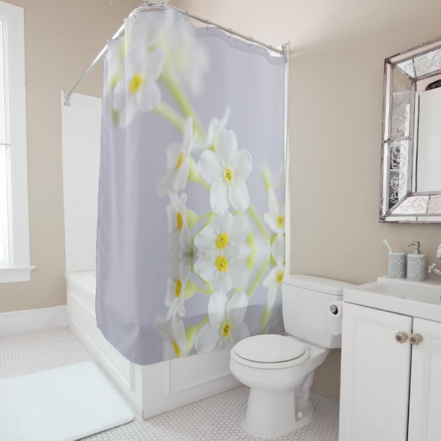 Rideaux De Douche fleur près (En situation)