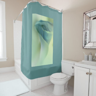 Rideaux De Douche Fleur romantique dans les tons bleus