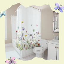 Fleur sauvage et papillons