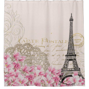 Rideaux De Douche fleur vintage Arrière - plan
