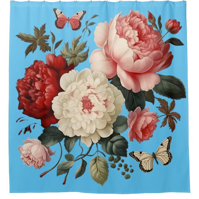 Rideaux De Douche fleuri (Devant)