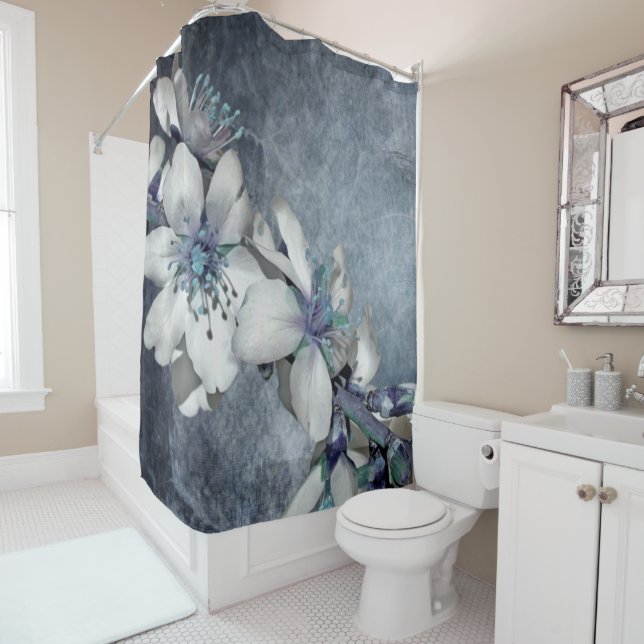 Rideaux De Douche fleurs (En situation)