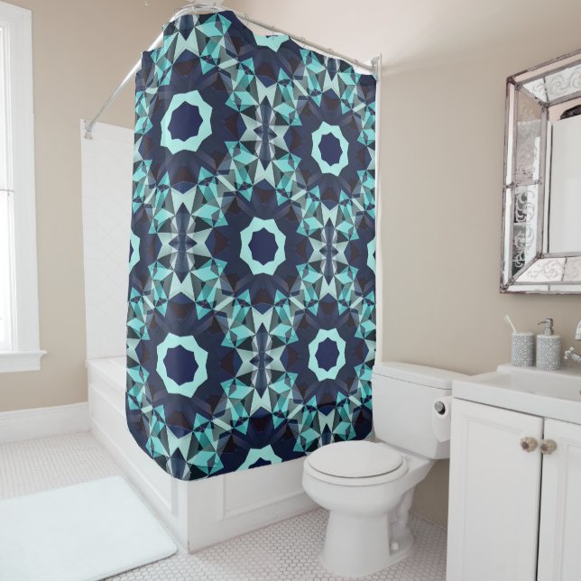 Rideaux De Douche Fleurs Bluez...... (En situation)