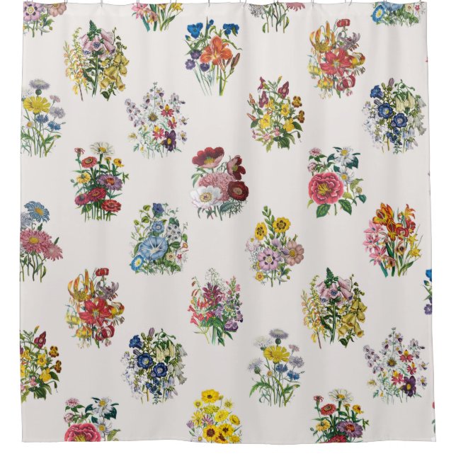 Rideaux De Douche Fleurs de jardin (Devant)