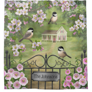 Rideaux De Douche Fleurs de poulet Ferme victorienne