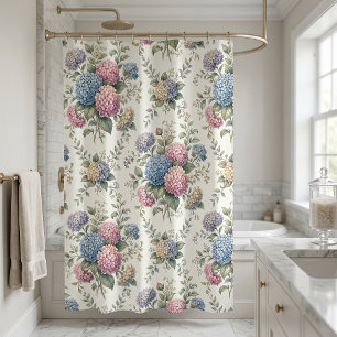 Rideaux De Douche Fleurs d'hortensia délicates 