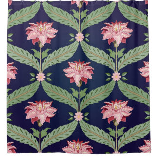 Rideaux De Douche Fleurs d'Imaginaire : Motifs indiens foncés
